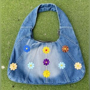 New denim hobo shoulder bag